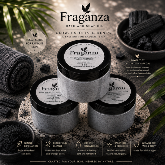 Activated Charcoal Sugar Scrub 5oz