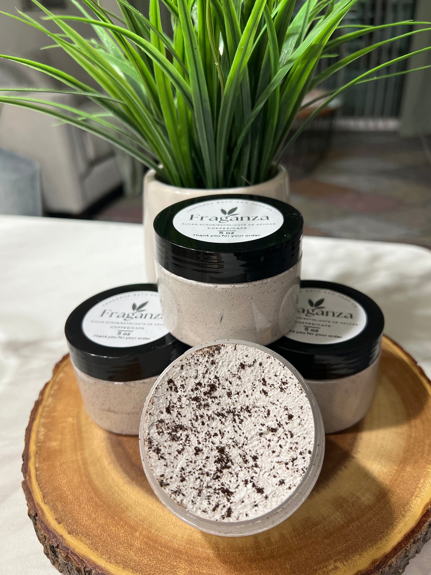 Exfoliante de azúcar y café 5oz