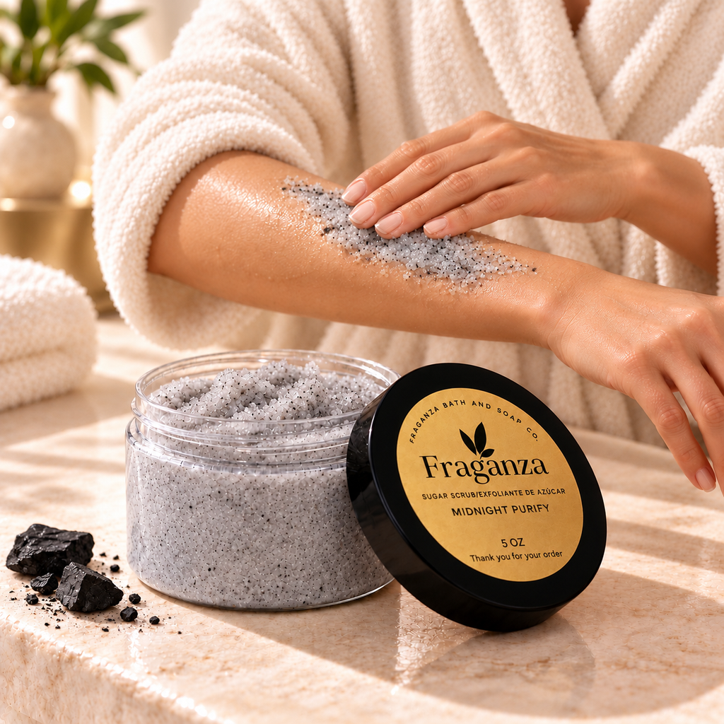 Midnight Purify Activated Charcoal Sugar Scrub 5oz